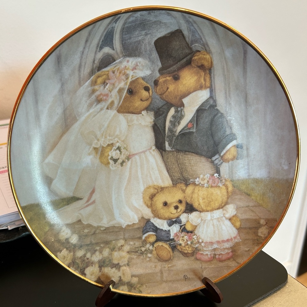 Franklin Mint Limited Edition Vintage Plate - “Just Married”